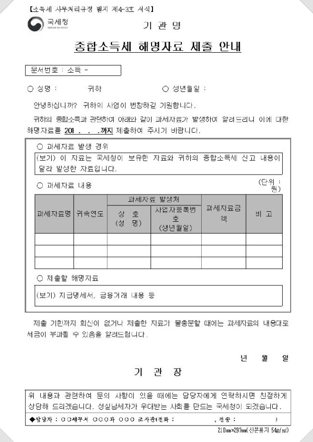 구매대행업 매출 소명자료 제출요구