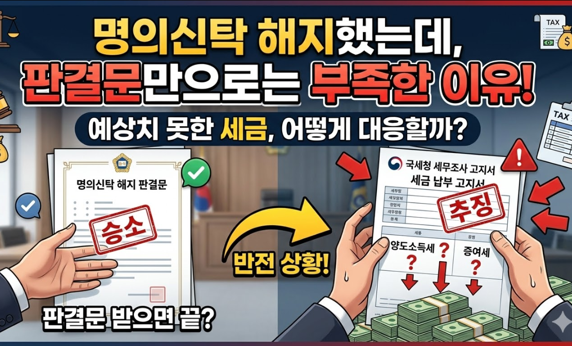 명의신탁 해지했는데 세금이 나온다? 판결문만으로는 부족한 이유