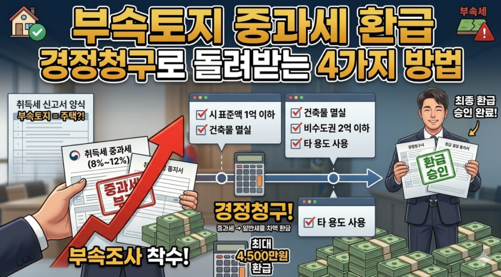 부속토지 인한 다주택 중과세 경정청구로 환급받을 수 있는 4가지 경우