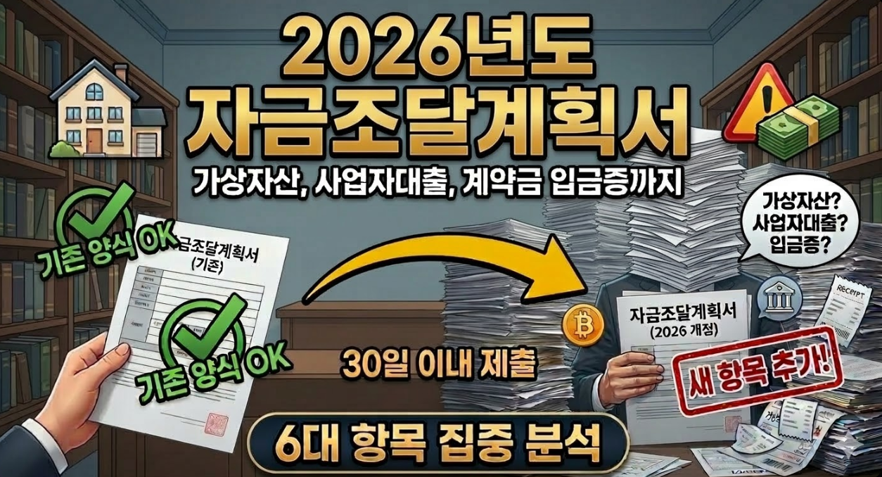 2026년 자금조달계획서 제출대상과 작성방법